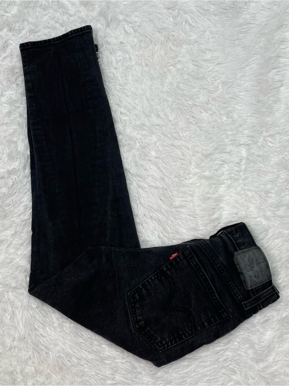 Levis Wedgie Straight Leg Black Jeans Women’s Size 26 26x28 High Rise Denim